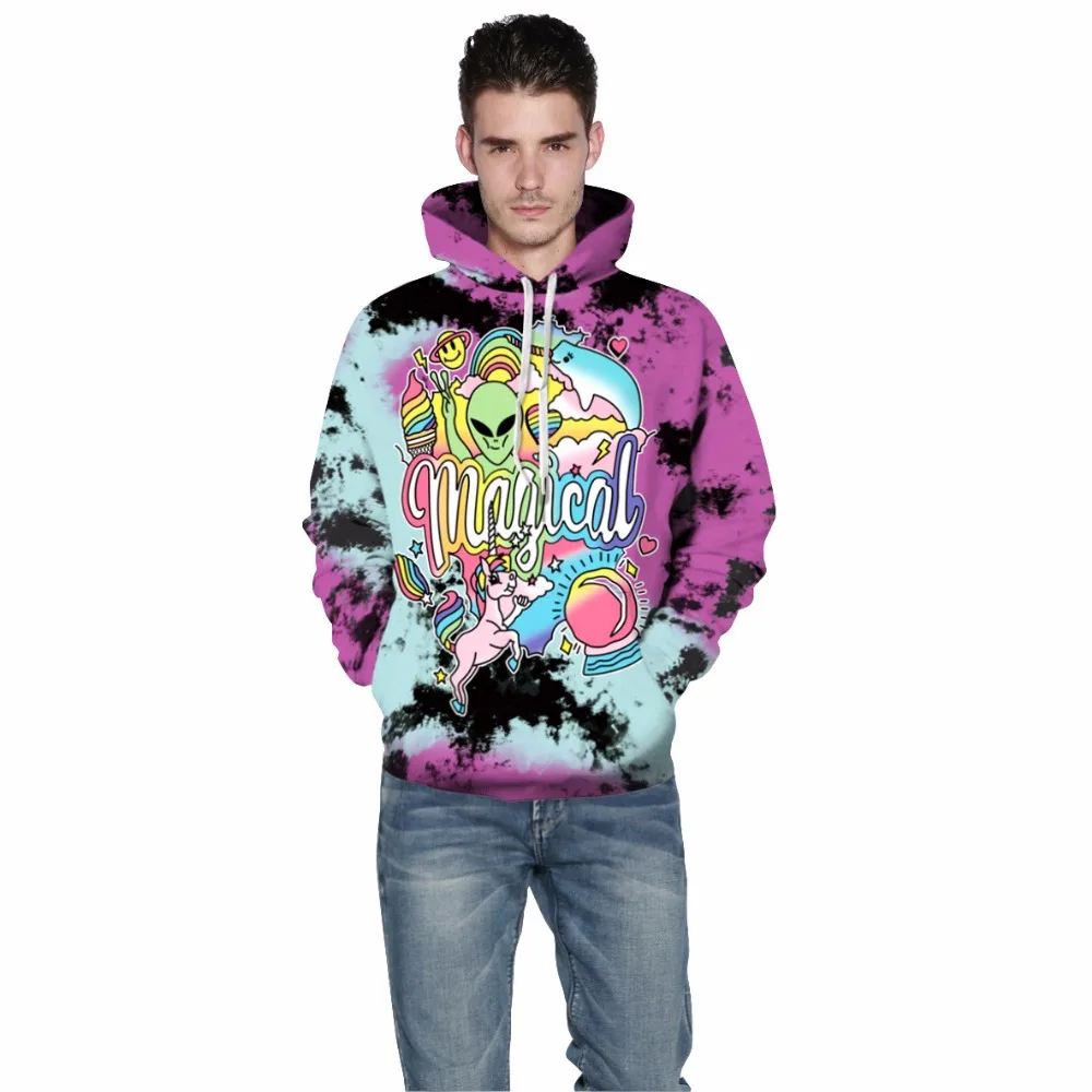  LORDXX Printed Hoodies Aliens Unicorn Punk Hiphop Spring 3D Print Graffiti Custom print Pullovers f