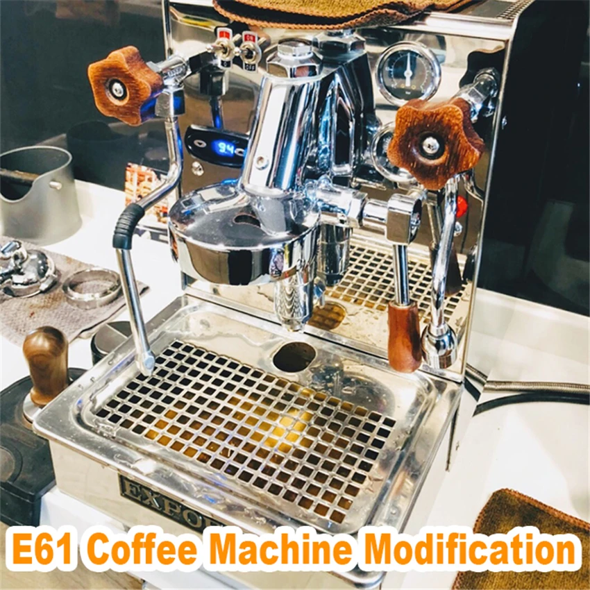 1 Set Coffee Machine Modification For EXPOBAR E61 Wooden Handle tools For WelhomeKD-310/KD-210S2/KD-270S Espresso Accessories