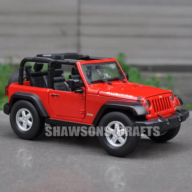 Diecast Model Car Spielzeug 1 24 Jeep Wrangler Rubicon Suv Fahrzeug