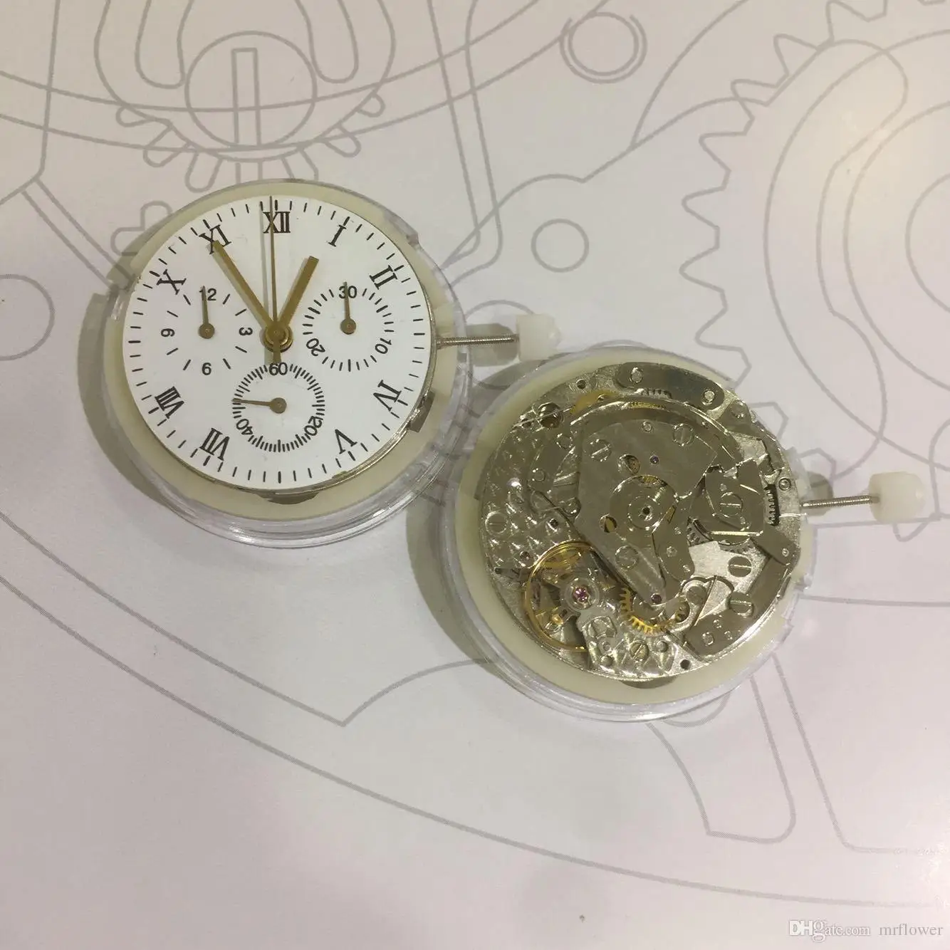 7750 series clone 7753 movement high quality automatic chronogrpah movement