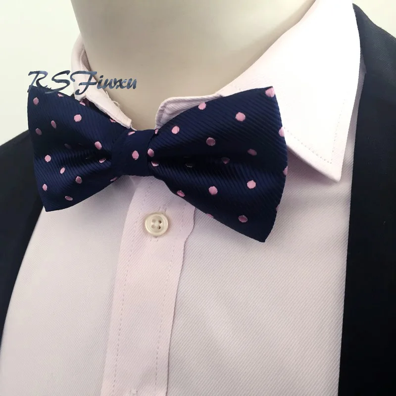 Grossiste Livraison Gratuite Points Rose Marine Bleu Mâle Mariage Noeuds Papillon Pour Les Hommes Papillon Cravate Papillons De Mariage Aliexpress