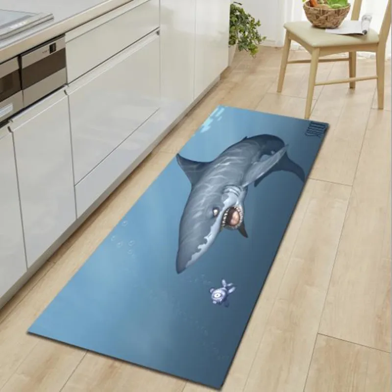 Мультяшные ковры LIU the shark для гостиной, мягкие современные детские коврики для игр, Противоскользящие коврики для чайного стола, прямоугольные коврики