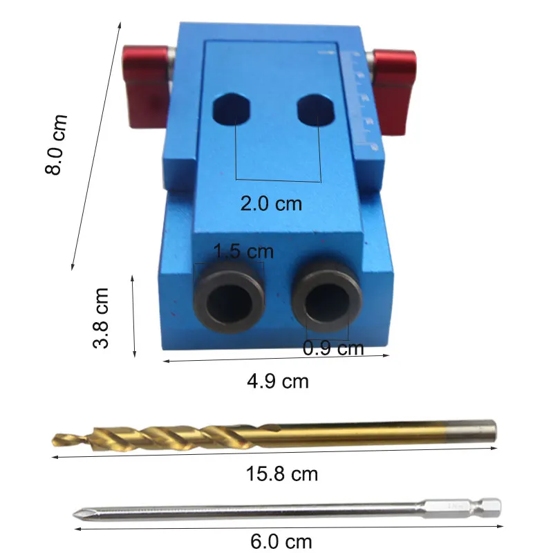 XK-1 сверлильный кондуктор для карманного отверстия Набор DIY деревообрабатывающий косой сверло деревообрабатывающий инструмент Столярный дюбель набор джигов 3 в 1 сверлильный локатор