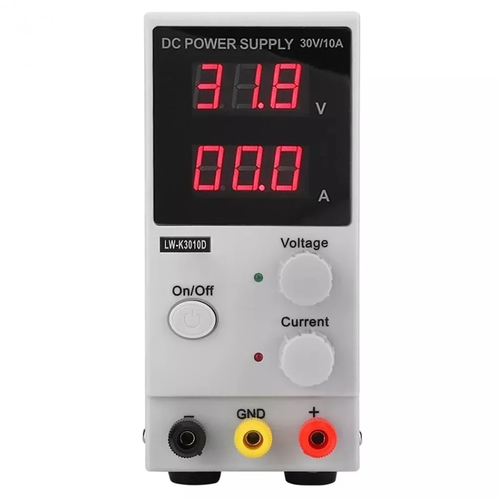

Adjustable Power Supply Digital Voltage Regulator 30V 10A DC Lab Power Supply Led Power Controller LW-K3010D 110V/220V Plug
