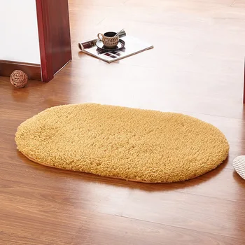 

Free Shipping New lambskin Bedroom Carpet Oval Mat Living Room Bathroom Kitchen Non-slip Mats Toilet Mat Carpet OYA07