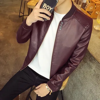 

In the spring of 2020 the new men's jacket youth BoChun color PU leather leisure cultivate one's morality