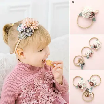 

Toddler Girl Clothes Accessories Newborn Baby Flowers Headband Headwear Elastic Princess Headbands Child Kids Cute Gifts