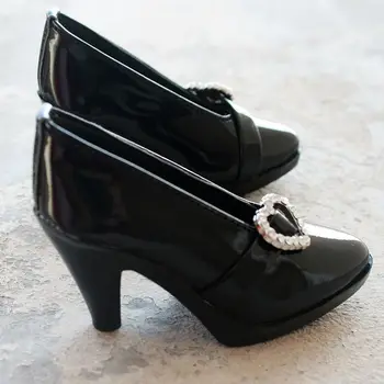 

[wamami] Black Heart Pattern Knot High-Heeled Shoes For 1/3 SD AOD BJD Dollfie