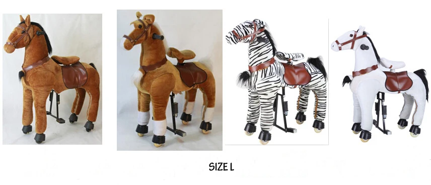 Коричневый плюшевый механический прогулочный конь, игрушки, размер М, подпрыгивает вверх и вниз, скользящая лошадь, Рождественский подарок на день рождения, подарок для детей, ограниченная распродажа