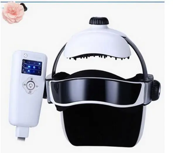

New Electric Heating Head Massage Helmet Air Pressure Vibration Therapy Head Massager Brain Acupoint Massage Music