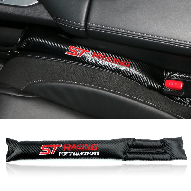 

Car Seat Cushion Crevice Gap Stopper Carbon fiber Leakproof Protector Car Seat Cover Pad for Ford focus 2 focus 3 ST Racing