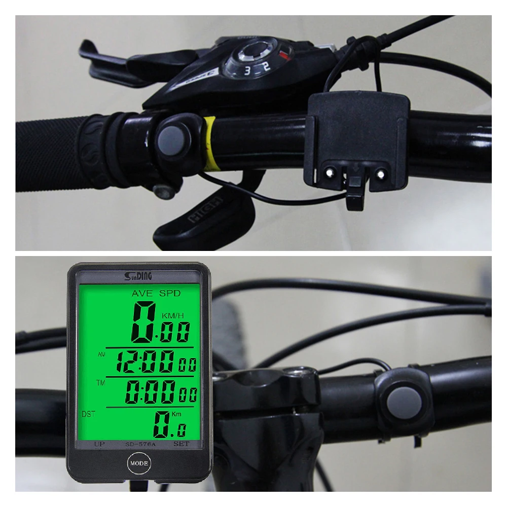 Беспроводной велосипедный компьютер спидометр одометр спидометр непромокаемые Велоспорт велосипед велосипеда измеримые Температура секундомер для велосипеда