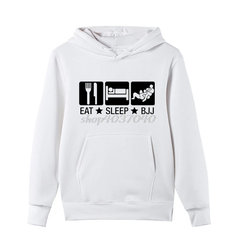 Забавные толстовки бразильского джиу джитсу дзюдо Eat Sleep Bjj повседневные мужские