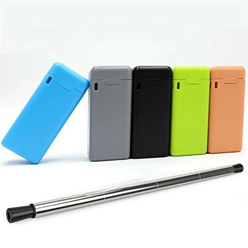 Foldable Straw Collapsible Reusable Straw With Keychain Hole Travel