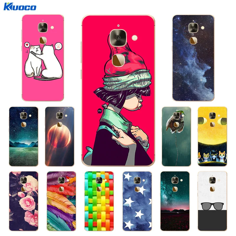

For Leeco Le 2 Phone Case X527 Soft TPU Cover For Letv Le S3 X626 / Le 2 Le2 Pro 5.5" X620 Silicone Girl Cat Printing Capa