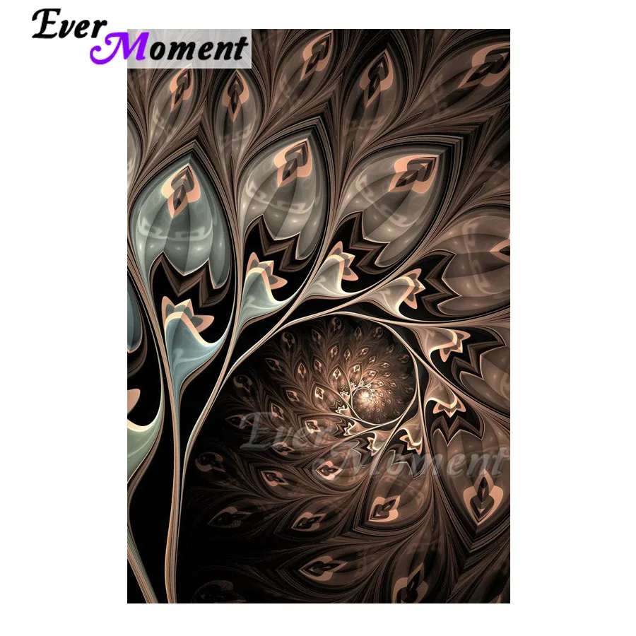 

Ever Moment Diamond Painting Picture Of Rhinestone Mosaic Peacock Feather Full Square Drill Diamond Embroidery Home ASF1100