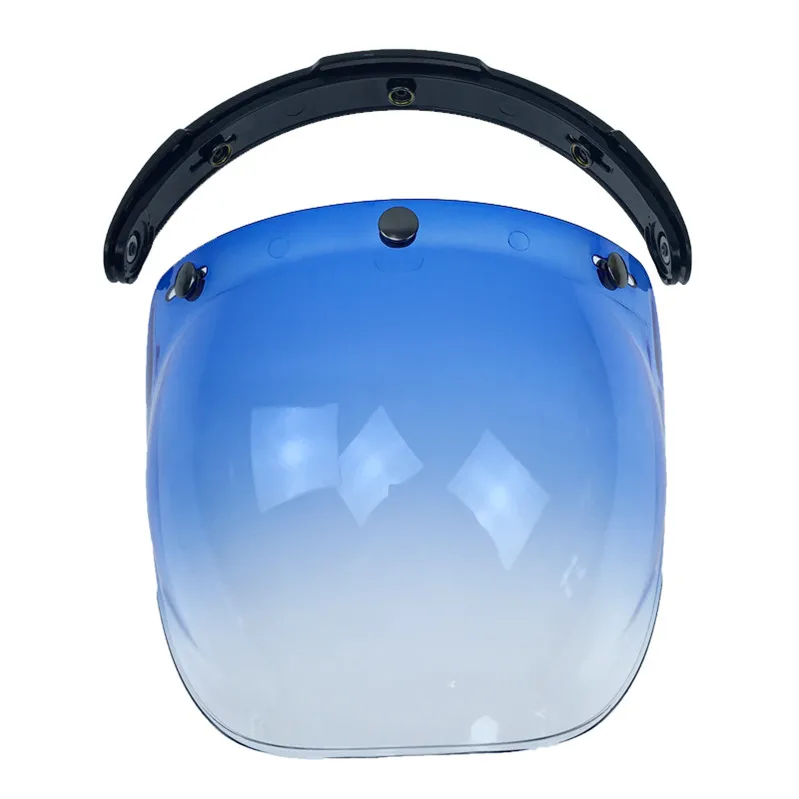 Профессиональный 3 пряжкой пузырь Щит DIY мотоциклетный шлем стекло 3 pin лобовое стекло дизайн с открытым лицом шлем uni Размер - Цвет: gradiant blue