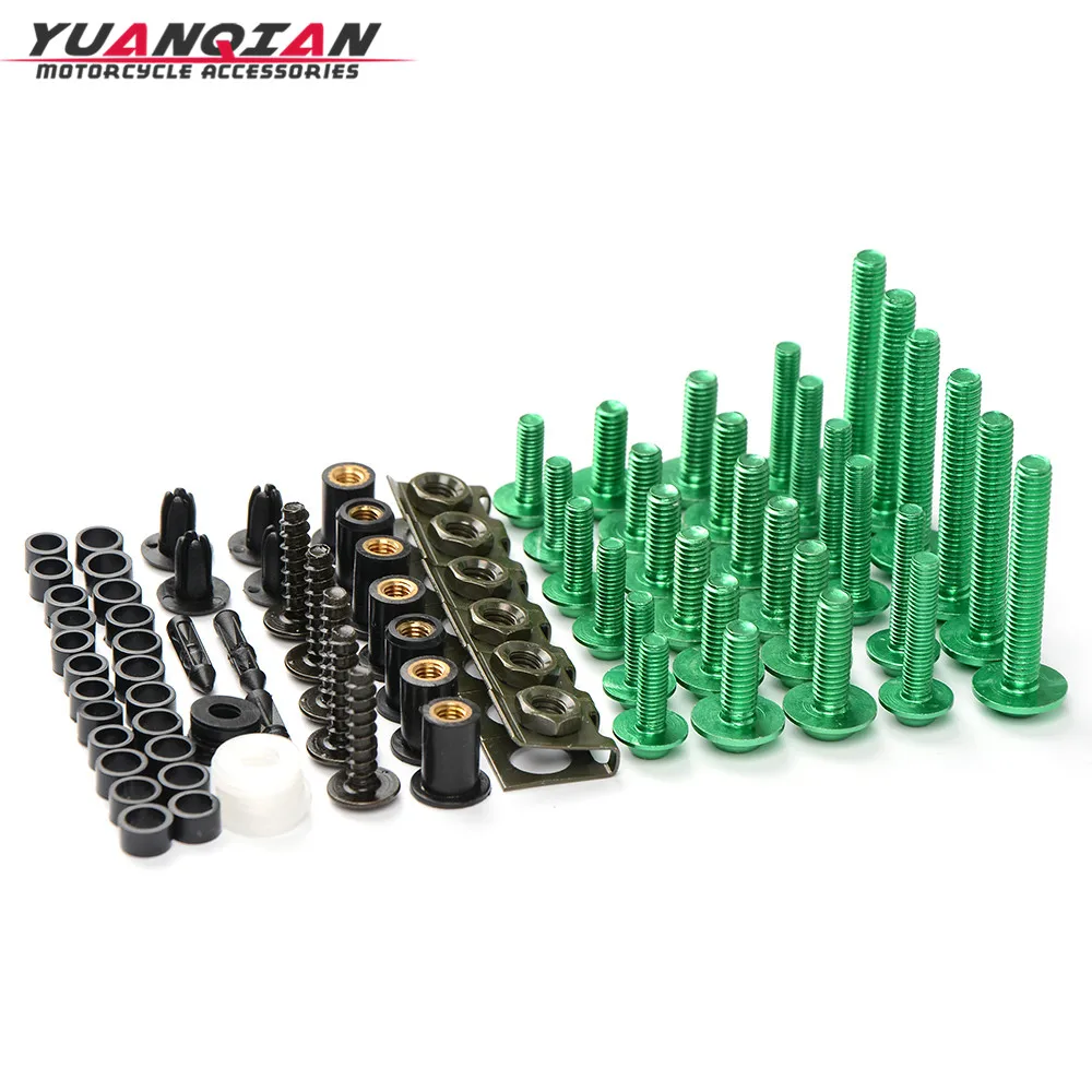 YUANQIAN Moto Fairing Bolts Screw Aluminum Screw Spring Bolts For Suzuki GSXR 600 750 1000 GSX-R600 GSX-R750 HAYABUSA
