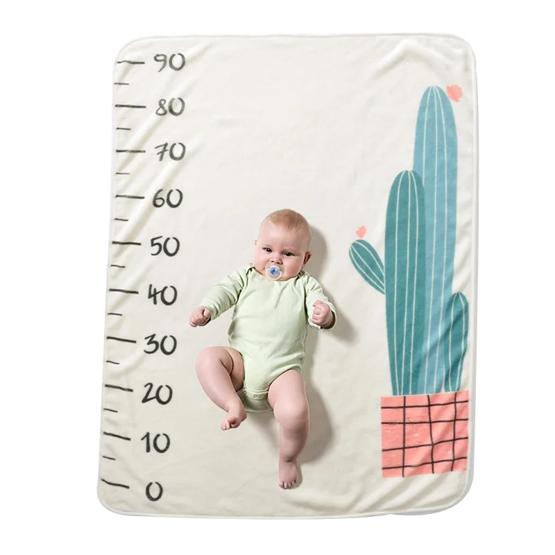 

Baby Monthly Milestone Coral Fleece Printed Blanket for Photography 2019ing