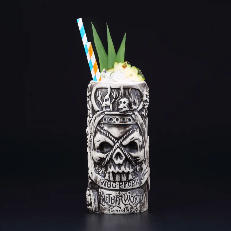 Коктейльная чашка с пиратами Карибского моря гавайская керамическая Tiki 570
