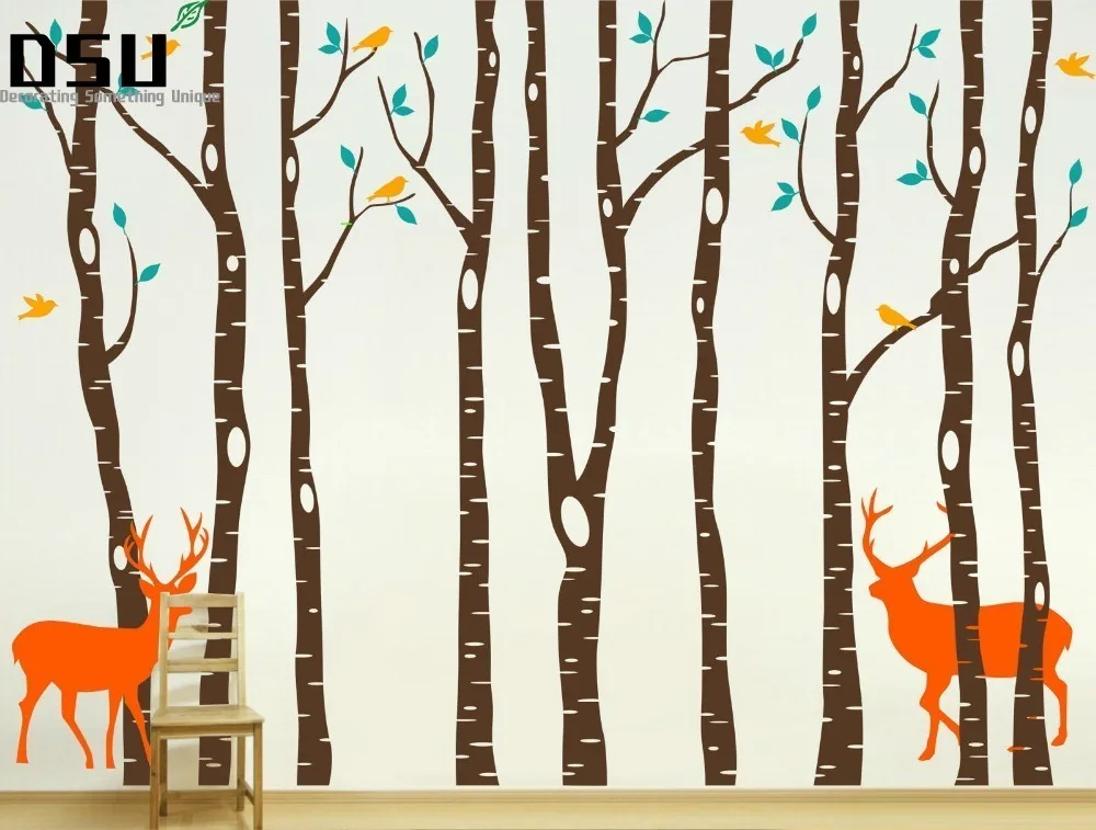 Tree Wall Decals 260x360cm Reindeer Tree Forest Birds Wall Stickers Decal Art Nursery Decor Wall Sticker for kids Room Wallpaper Tree Wall Decals 260x360cm Reindeer Tree Forest Birds Wall Stickers Decal Art Nursery Decor Wall Sticker for kids Room Wallpaper