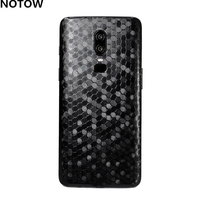 

NOTOW 3D Honeycomb dot leather PVC Sticker Wrap Skin Mobile Back Paste Protective Film For oneplus 6/6T Sticker