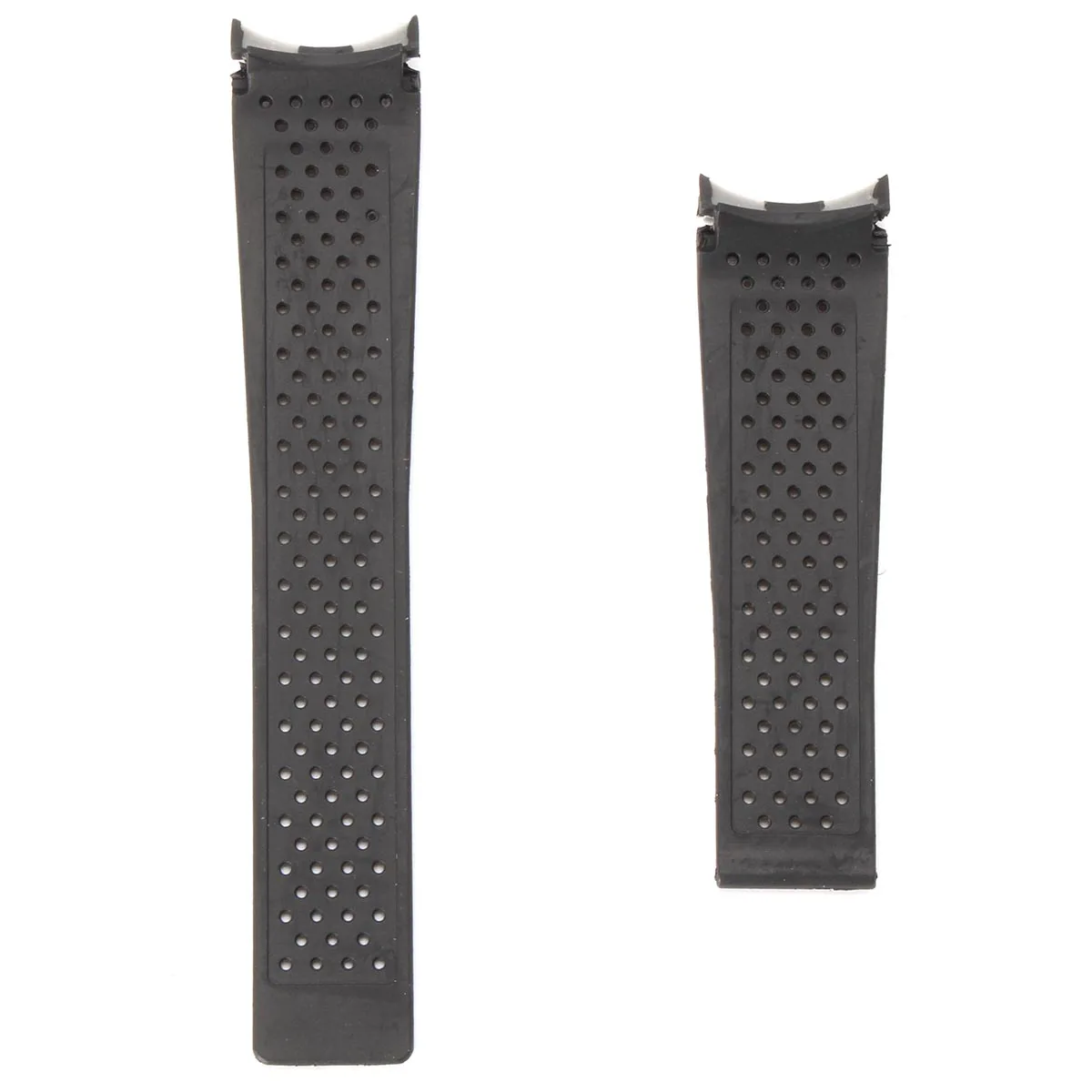 

22mm Black Rubber Replacement Strap Band Silicone Soft Rubber Watch Band Wristband Without Buckle