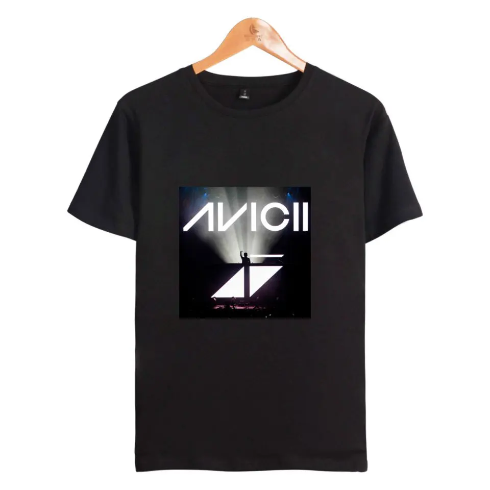 Футболка DJ avicii Мужская/Женская повседневная с коротким рукавом уличная одежда