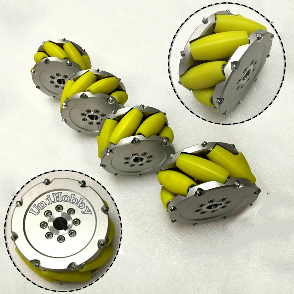UniHobbyMecanumWheels8inch203mmUH203AHeavydutyIndustrialMecanum
