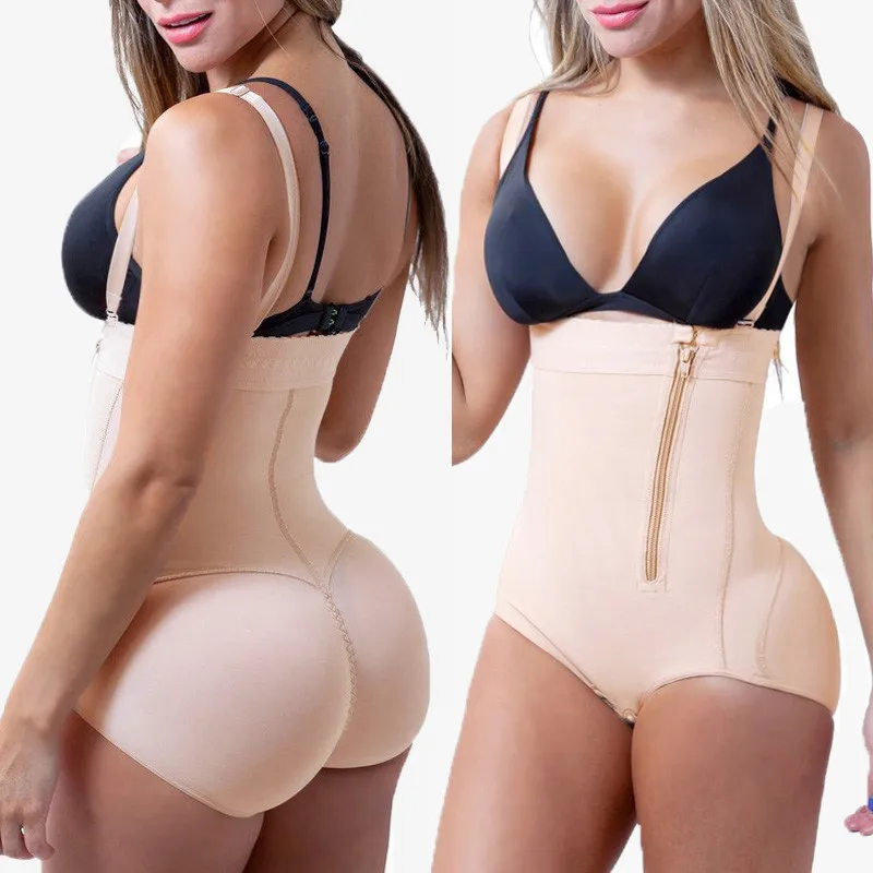  Plus Size Hot Latex Sexy Women Body Shaper Post Liposuction Girdle Clip And Zip Bodysuit Vest Waist