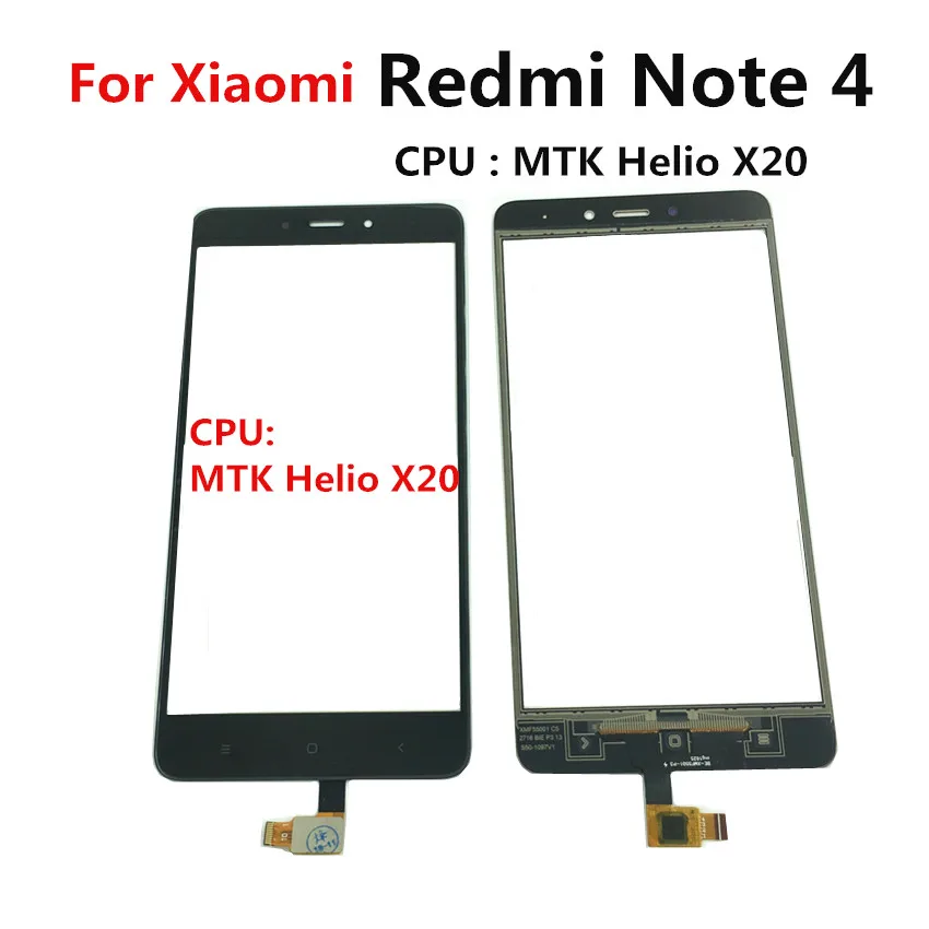 Сенсорный экран для Xiaomi Redmi Note 4 задняя панель Сменный датчик переднее стекло