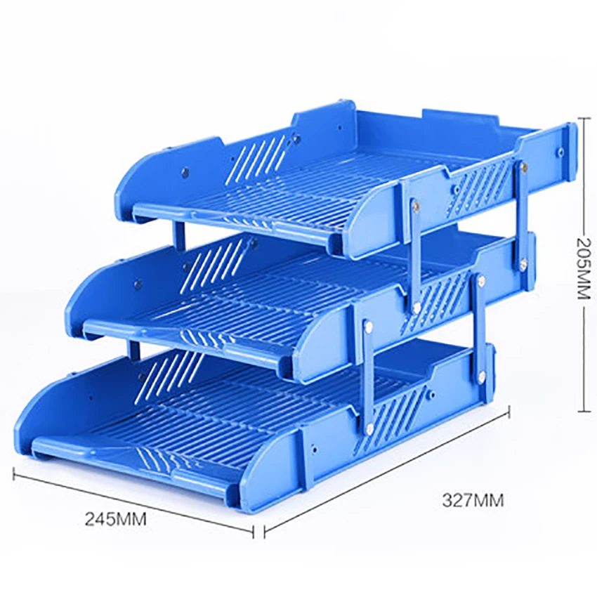 3-слойная сетка PP файл держатель Подставка для зарядки Органайзер лоток для документов для журнала письмо Бумага документ Офис стол подъемные файл лотки