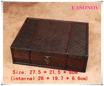 

Vintage Jewelry Box Book storage box Organizer Wooden storage box Free Shipping