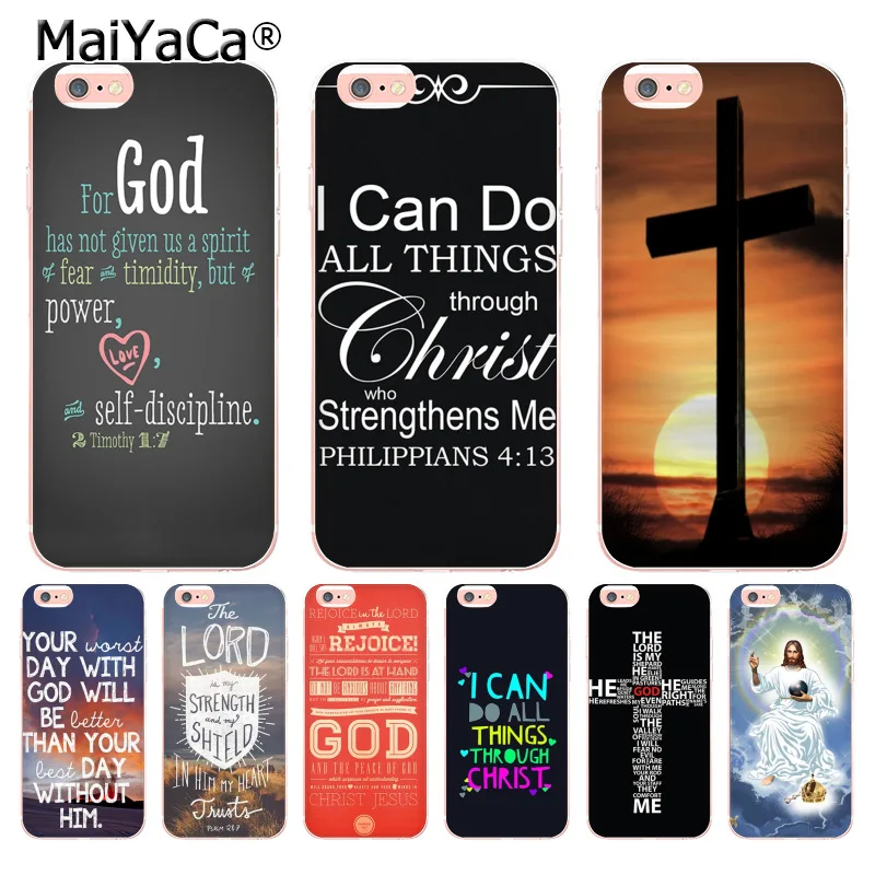 MaiYaCa Bible verse Philippians Jesus Christ Christian soft Cool phone