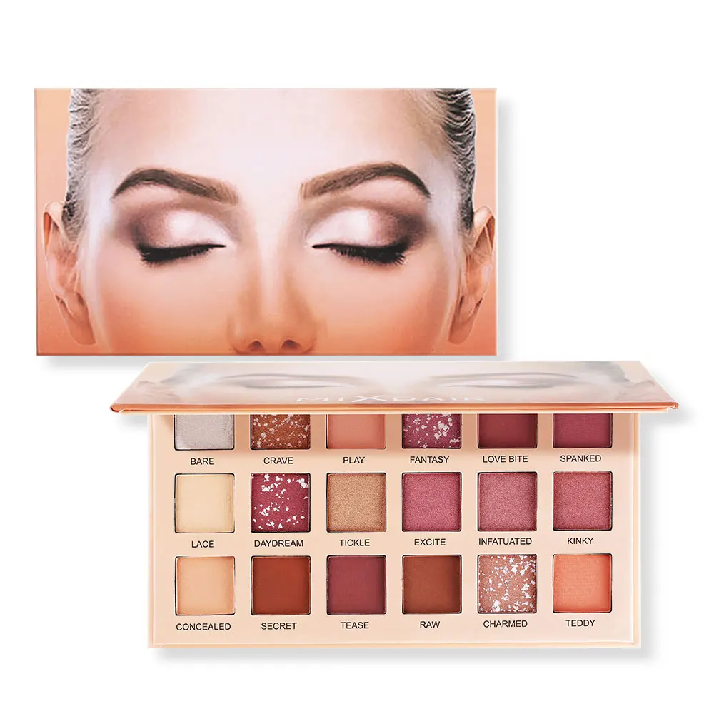 18 Colors Eyeshadow Palette Makeup Professional Beauty Glazed Pigment Powder Glitter Eyeshadow