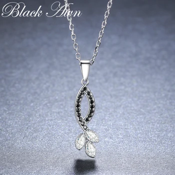 

Black Awn Romantic 2020 New Arrival 925 Sterling Silver Sparkling Leaves Pendant Necklace Women Pendants & Necklaces Jewelry