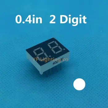 

WHITE 0.4 inch 7 Segment LED Display 2 Bit Digital Tube 0.4" 0.4in Common ANODE(Nixie tube)