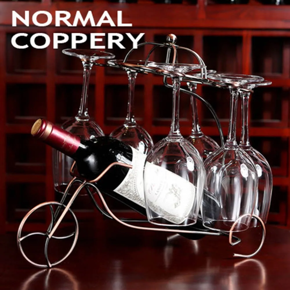Decorative Racks Wine Bottle Holder Hanging Upside Down Cup Goblets Display Rack Iron Wine Stand Arts Design KC1283  (16)