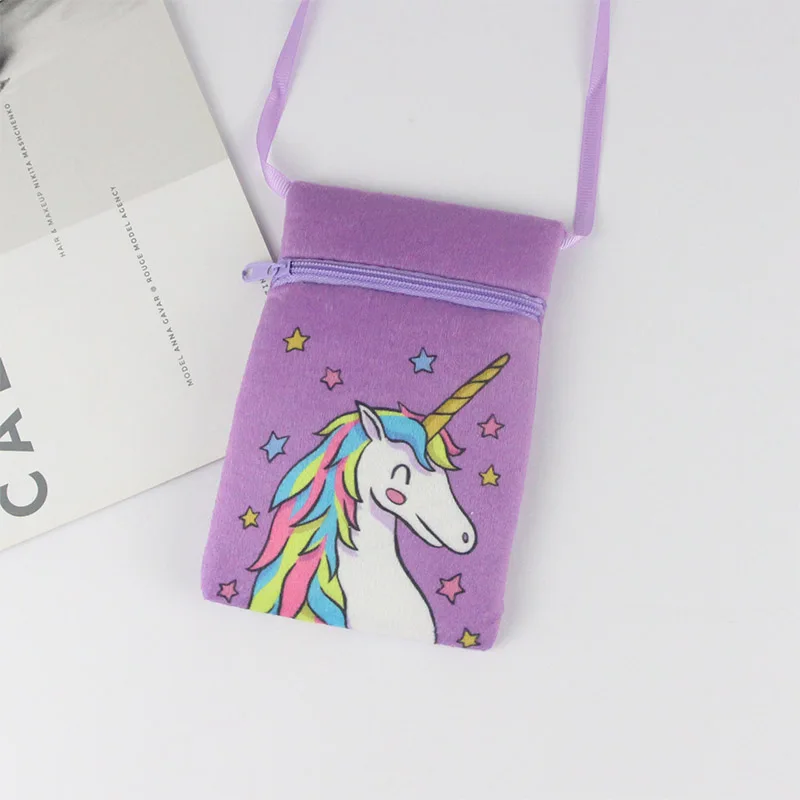 Cute Unicorn Coin Wallet Baby Girls Handbag Coin Purse Children Kids Mini Sling Crossbody Bags Cartoon Princess Bag Gift