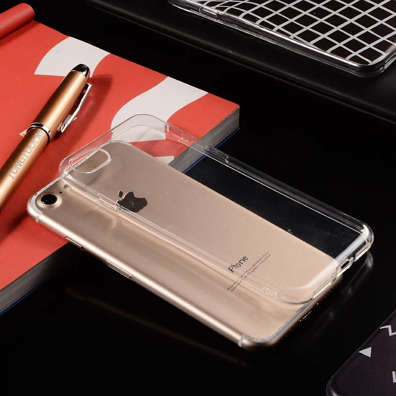 Сверхтонкий прозрачный силиконовый чехол для iPhone X 4 4s 5 5S SE 6 6s 7 8 Plus чехлы