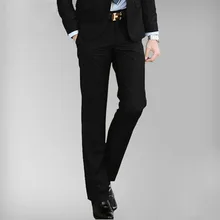 Новинка Осень Тонкий корейский стиль досуг мужской костюм штаны, мужские брюки черный Бизнес Мужские штаны
