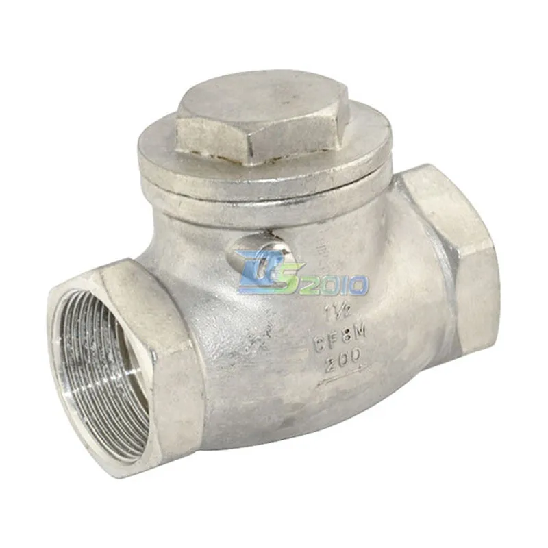 MEGAIRON BSPT 1-1/2 &quotDN40 PN16 CF8M резьбовой обратный клапан 200PSI Нержавеющая сталь SS316