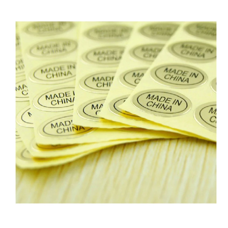 

Customized custom design adhesive plastic PVC label covered with glossy lamination by CMYK printing