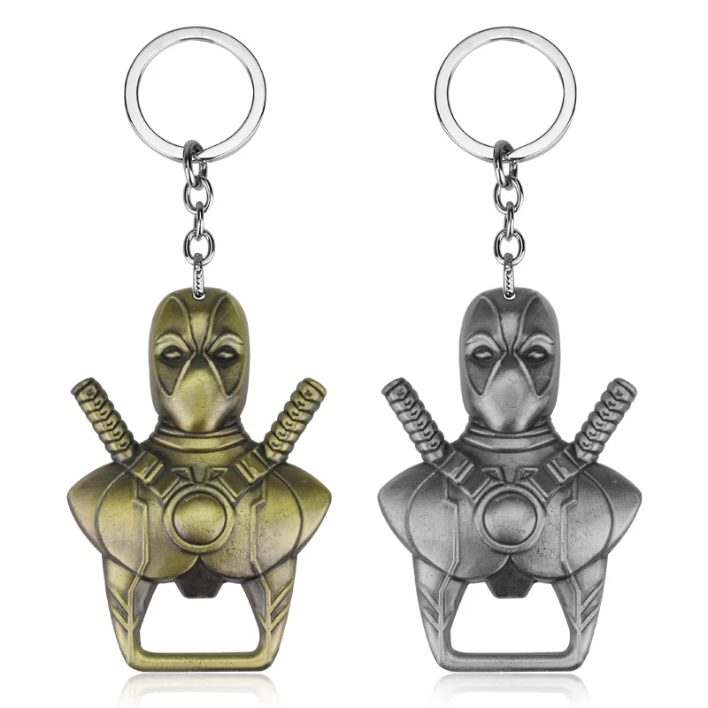 

New Deadpool Bottle Opener Keychain Dead Pool Mask Comics Warrior Beer Opener Key Chain Key Holder Movie Jewelry Souvenirs Gift