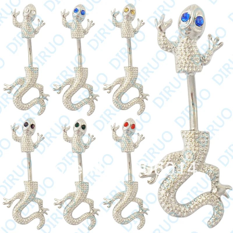 Кольцо для пупка в виде ящерицы 5 шт./партия|body piercing jewelry|body jewelry wholesalepiercing |