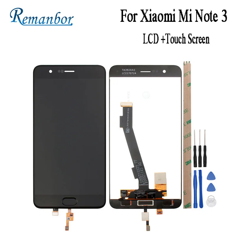 

Remanbor For Xiaomi Mi Note 3 LCD Display and Touch Screen 5.5 inch Phone Accessories For Xiaomi Mi Note 3+Tools And Adhesive