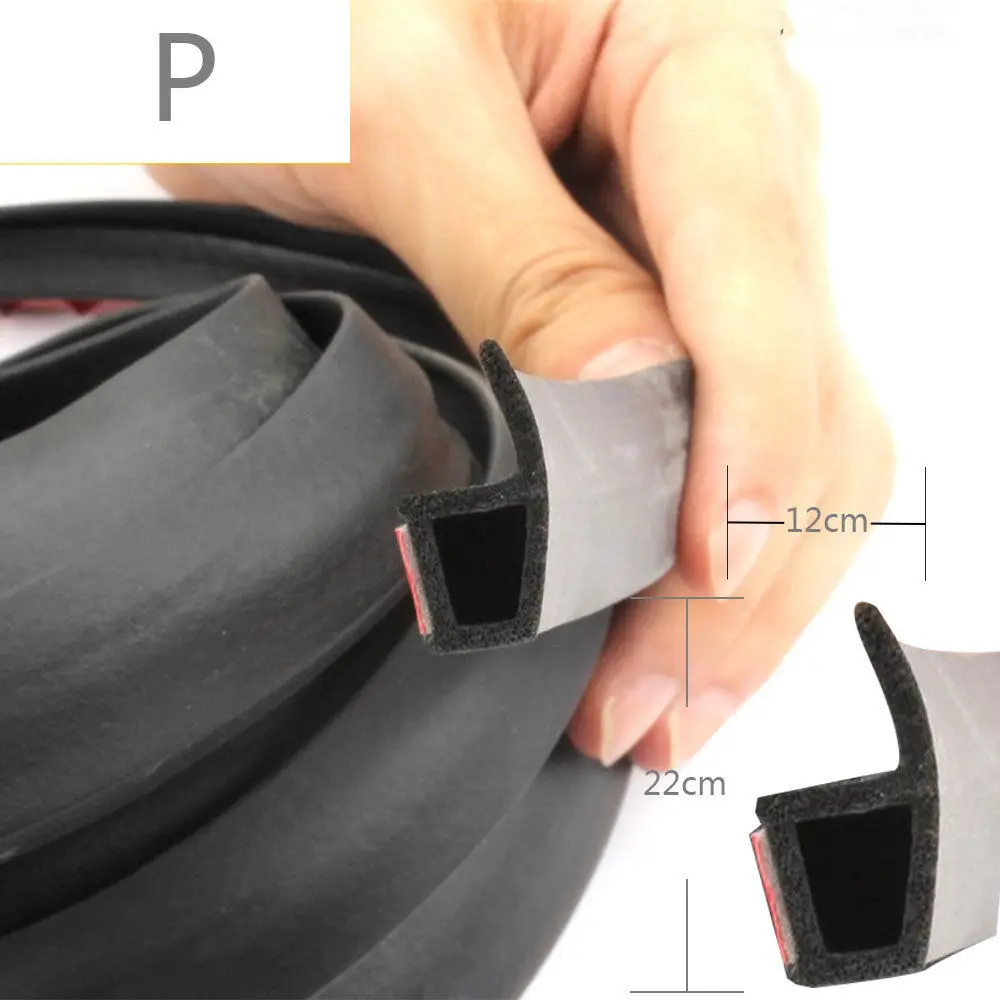 

4M 160 P-shape Window Door Rubber Seal Strip Hollow Weatherstrip For Car Motor