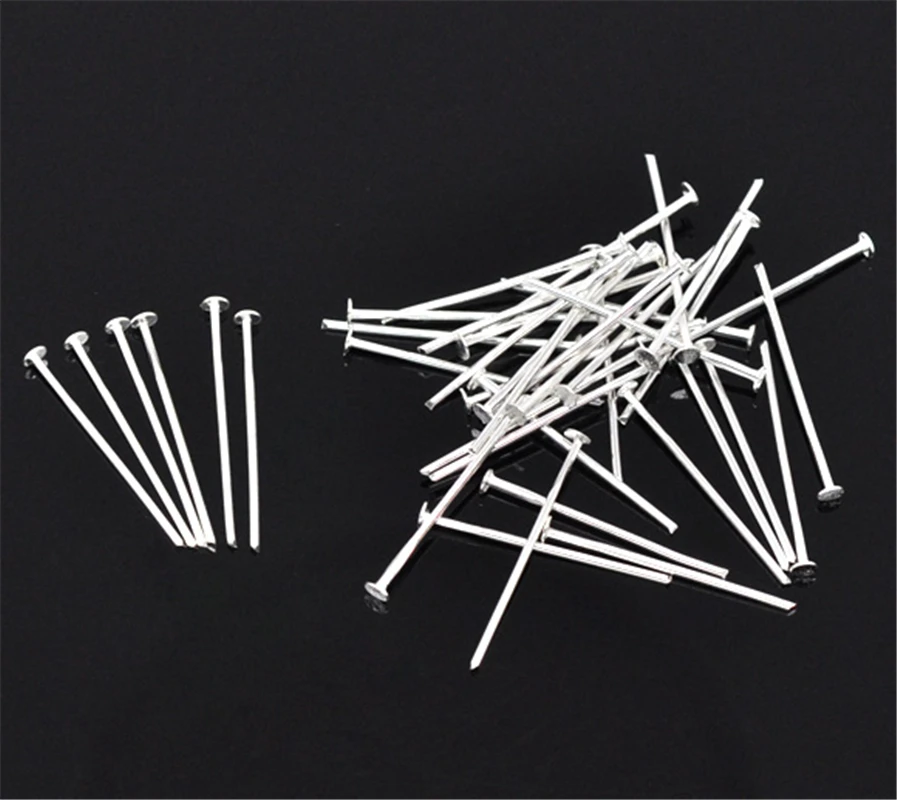 

DoreenBeads 700PCs Silver color Head Pins 0.7x24mm(21 gauge) (B01530), yiwu