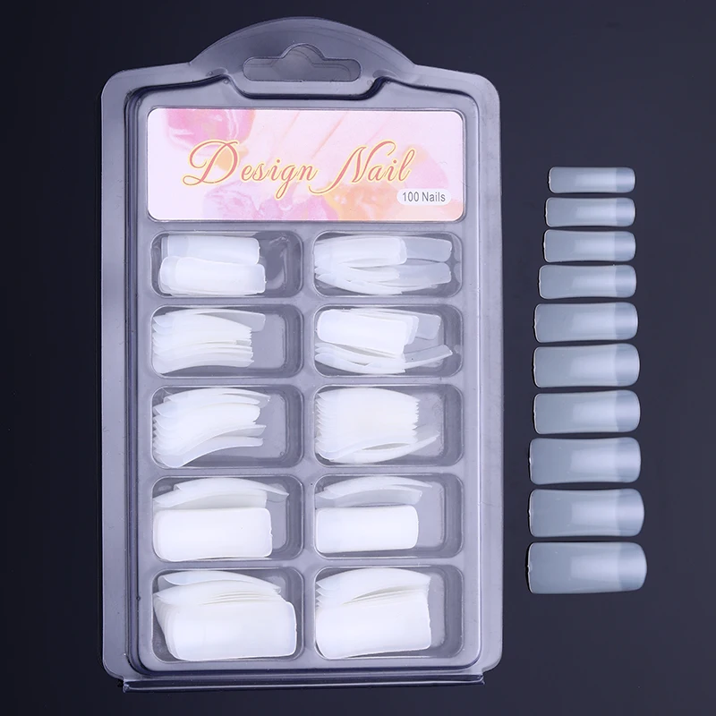 

100Pcs Natural Transparent Nail Tips Half Cover French Fake Nail Tips Manicure Tools for Acrylic Nails UV Gel Plish DIY