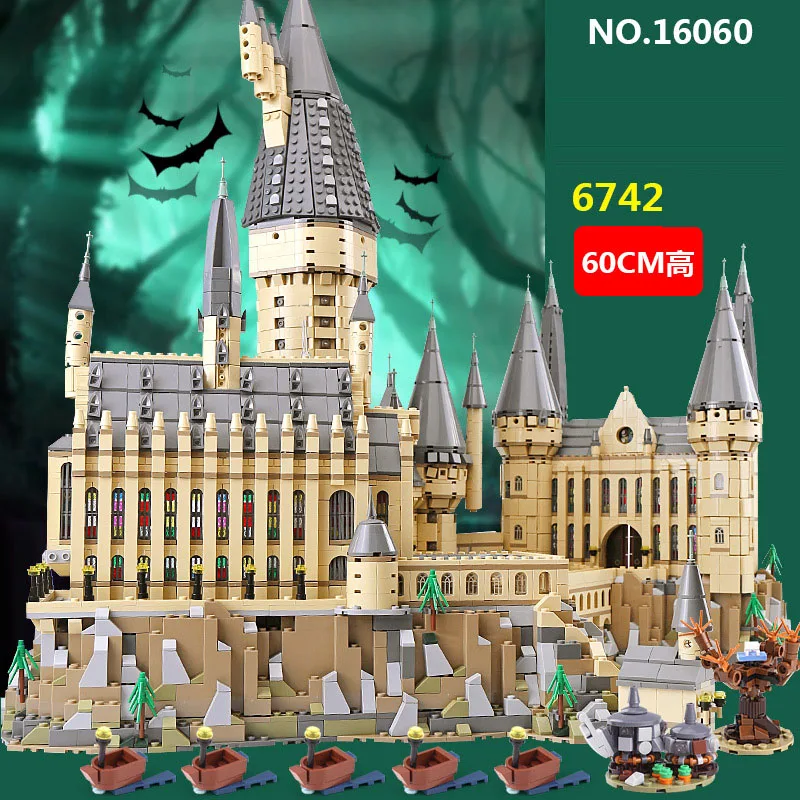 

Lepin 16060 Harry Movie Series The Legoinglys 71043 Hogwarts Castle Set Building Blocks Bricks House Model Christmas Toys